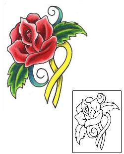 Ribbon Tattoo Plant Life tattoo | JJF-00813