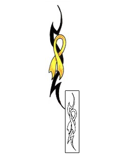 Yellow Ribbon Tattoo Tattoo Styles tattoo | JJF-00823