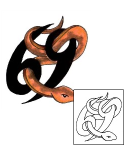 Snake Tattoo Zodiac tattoo | JJF-00826