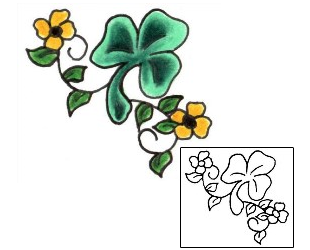 Clover Tattoo Plant Life tattoo | JJF-00839