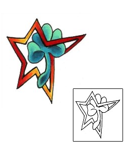 Star Tattoo Specific Body Parts tattoo | JJF-00840