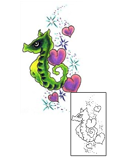 Seahorse Tattoo Marine Life tattoo | JJF-00884