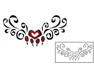 Heart Tattoo Specific Body Parts tattoo | JJF-00944