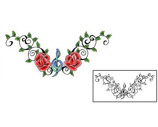 Rose Tattoo Specific Body Parts tattoo | JJF-00979