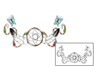 Dreamcatcher Tattoo Specific Body Parts tattoo | JJF-00980