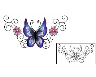 Flower Tattoo Specific Body Parts tattoo | JJF-01001