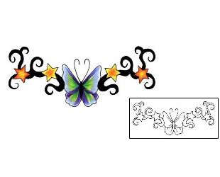 Butterfly Tattoo Specific Body Parts tattoo | JJF-01009