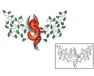 Dragon Tattoo Specific Body Parts tattoo | JJF-01037