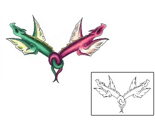 Dragon Tattoo Specific Body Parts tattoo | JJF-01039