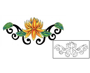 Lotus Tattoo Specific Body Parts tattoo | JJF-01048