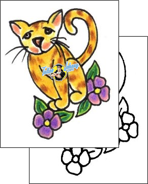 Cat Tattoo animal-cat-tattoos-jennifer-james-jjf-01054