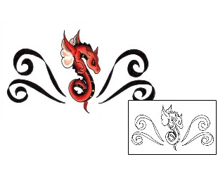 Dragon Tattoo Specific Body Parts tattoo | JJF-01075