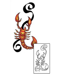 Scorpio Tattoo Zodiac tattoo | JJF-01089