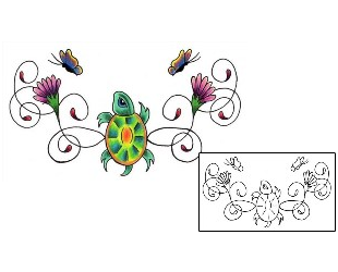 Turtle Tattoo Specific Body Parts tattoo | JJF-01099