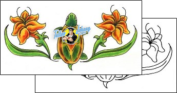 Flower Tattoo turtle-tattoos-jennifer-james-jjf-01100