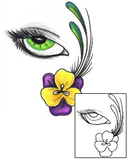 Pansy Tattoo Plant Life tattoo | JJF-01238