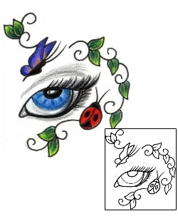 Eye Tattoo Insects tattoo | JJF-01265