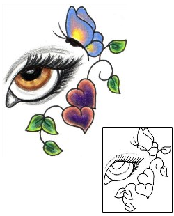 Eye Tattoo Insects tattoo | JJF-01266