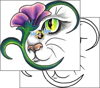 Cat Tattoo animal-cat-tattoos-jennifer-james-jjf-01271