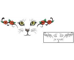 Cat Tattoo Specific Body Parts tattoo | JJF-01273