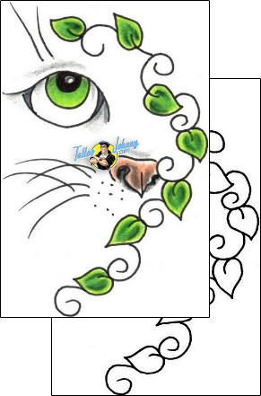 Cat Tattoo animal-cat-tattoos-jennifer-james-jjf-01276