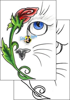 Cat Tattoo animal-cat-tattoos-jennifer-james-jjf-01277