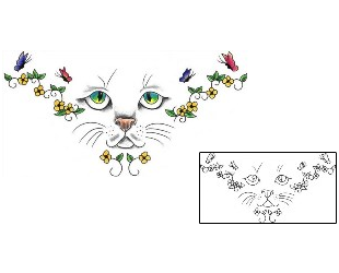 Cat Tattoo Specific Body Parts tattoo | JJF-01279