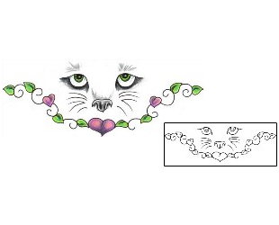 Cat Tattoo Specific Body Parts tattoo | JJF-01281