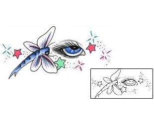 Eye Tattoo Insects tattoo | JJF-01287
