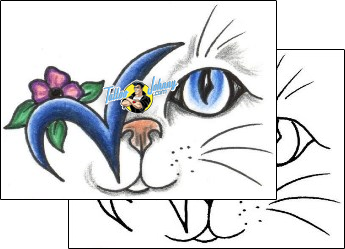 Cat Tattoo animal-cat-tattoos-jennifer-james-jjf-01301
