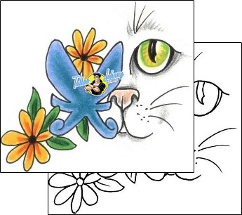 Cat Tattoo animal-cat-tattoos-jennifer-james-jjf-01313