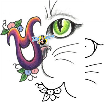 Cat Tattoo animal-cat-tattoos-jennifer-james-jjf-01320