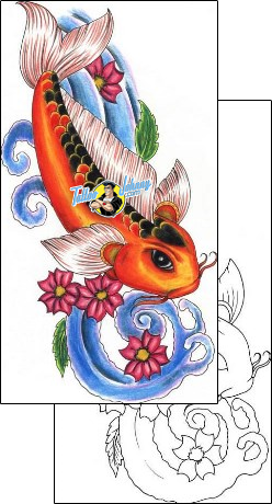 Fish Tattoo marine-life-koi-tattoos-jennifer-james-jjf-01338