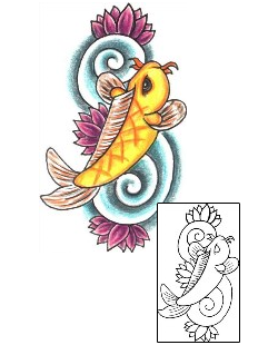 Fish Tattoo Marine Life tattoo | JJF-01339