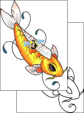 Fish Tattoo marine-life-koi-tattoos-jennifer-james-jjf-01342