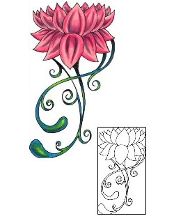 Flower Tattoo Plant Life tattoo | JJF-01361