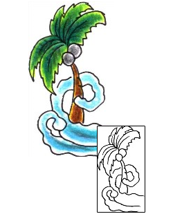Palm Tree Tattoo JJF-01367