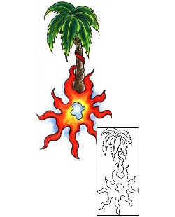 Palm Tree Tattoo Astronomy tattoo | JJF-01371