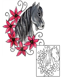 Horse Tattoo Animal tattoo | JJF-01406