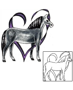 Horse Tattoo Animal tattoo | JJF-01411