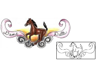 Horse Tattoo Animal tattoo | JJF-01456