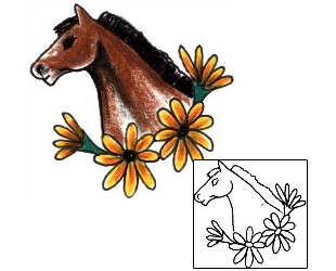 Horse Tattoo Animal tattoo | JJF-01457