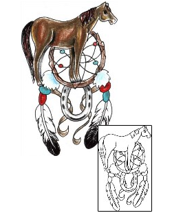 Horse Tattoo Ethnic tattoo | JJF-01462