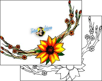 Flower Tattoo plant-life-flowers-tattoos-jennifer-james-jjf-01494
