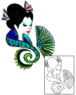 Asian Tattoo Midori Geisha Tattoo