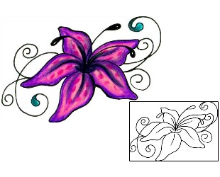 Lily Tattoo Plant Life tattoo | JJF-01522