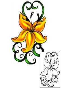 Lily Tattoo Plant Life tattoo | JJF-01525