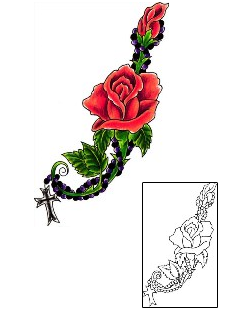 Rose Tattoo Religious & Spiritual tattoo | JJF-01551