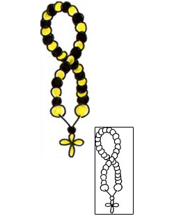 Rosary Beads Tattoo Religious & Spiritual tattoo | JJF-01552
