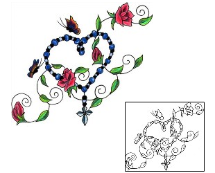 Rosary Beads Tattoo Religious & Spiritual tattoo | JJF-01562